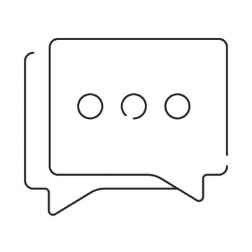 Icon of a speech bubble with three dots inside, commonly used for notifications or additional options.