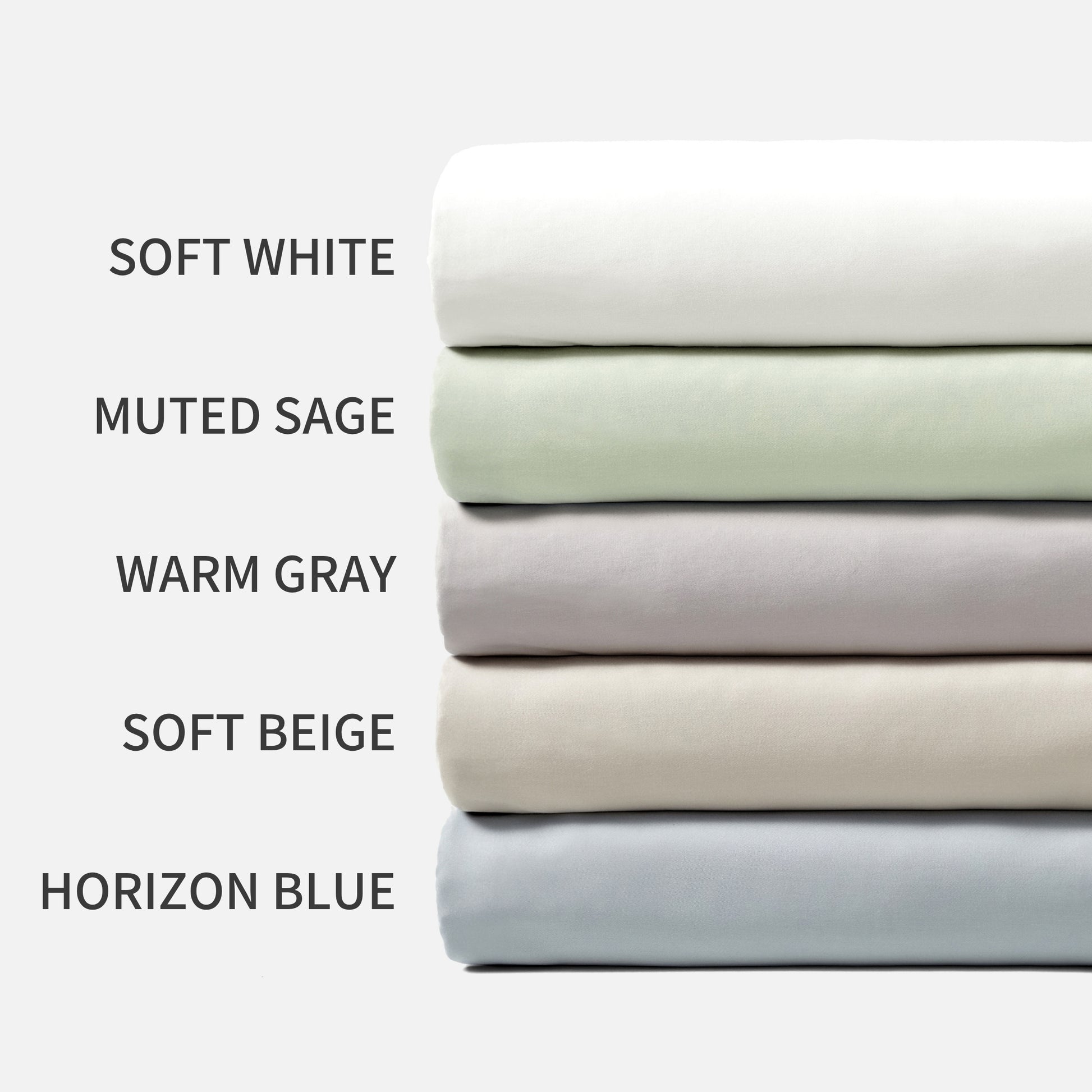 Stack of folded sheets in various colors 