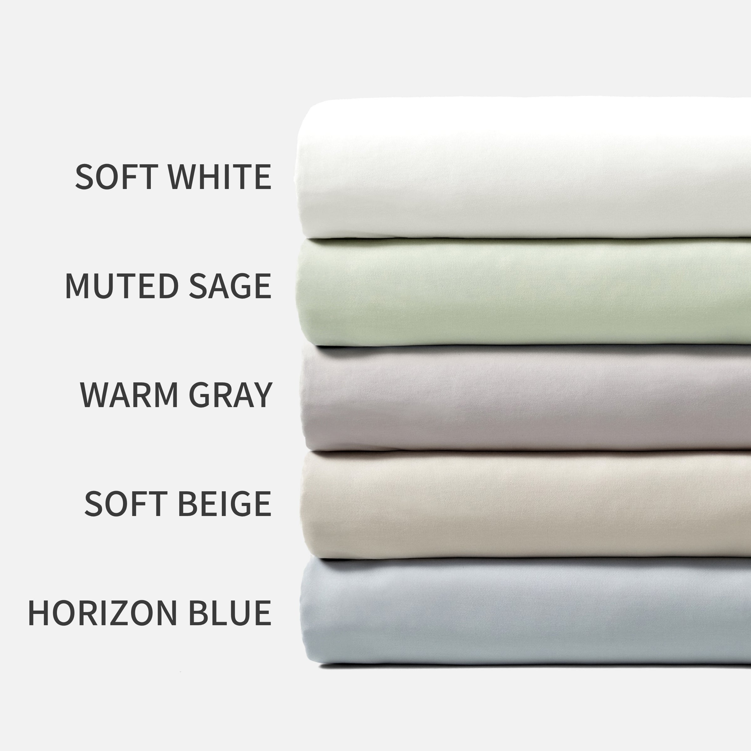 Stack of folded sheets in various colors 