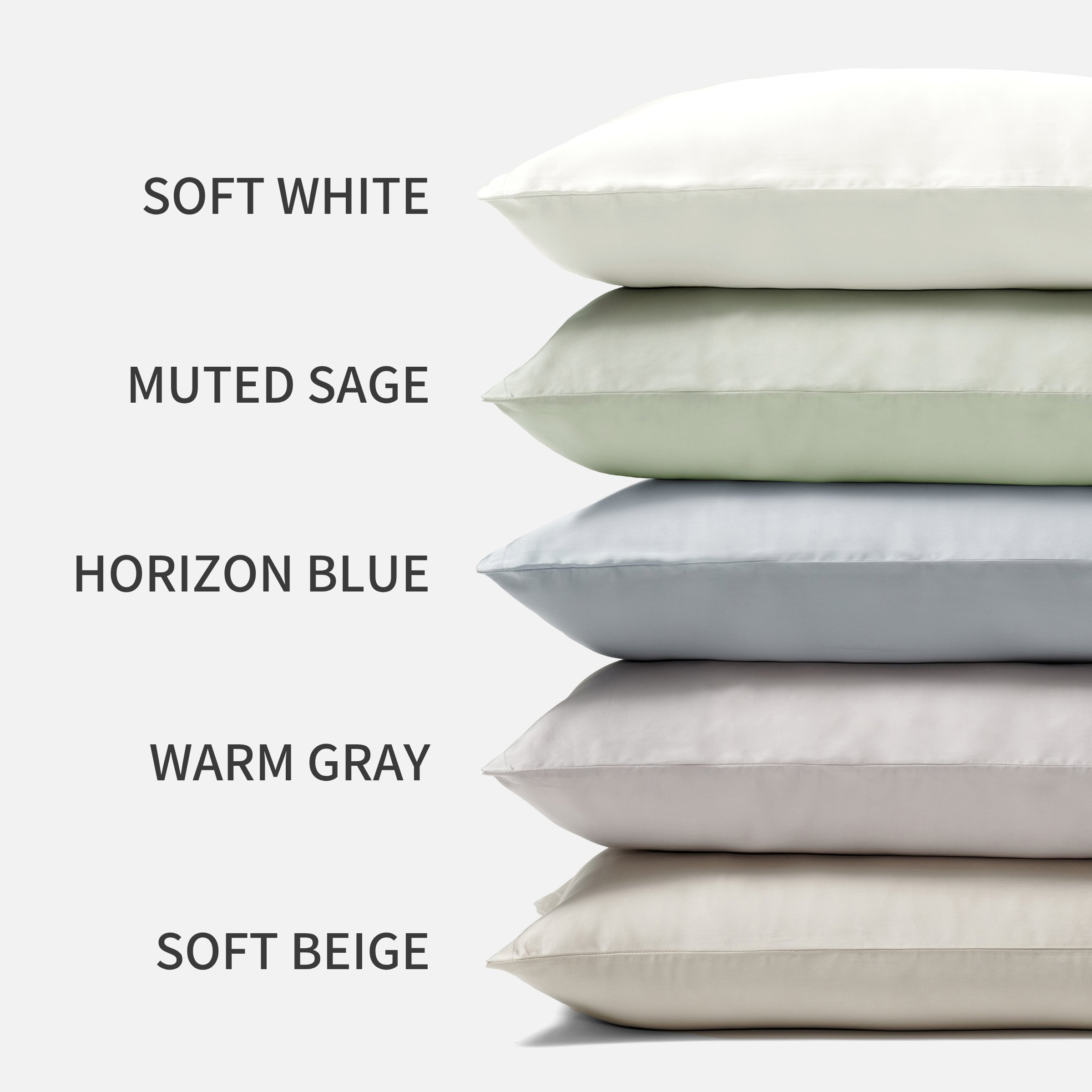 Stack of pillows in various colors 