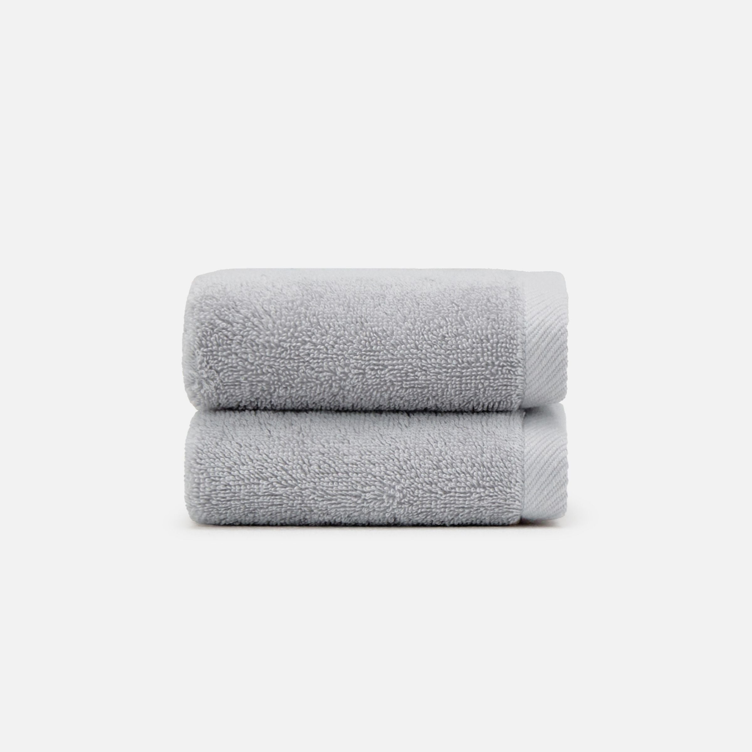 Nelpanda Tokyo Egyptian cotton washcloth in gray, absorbent quality and luxury hotel-quality comfort