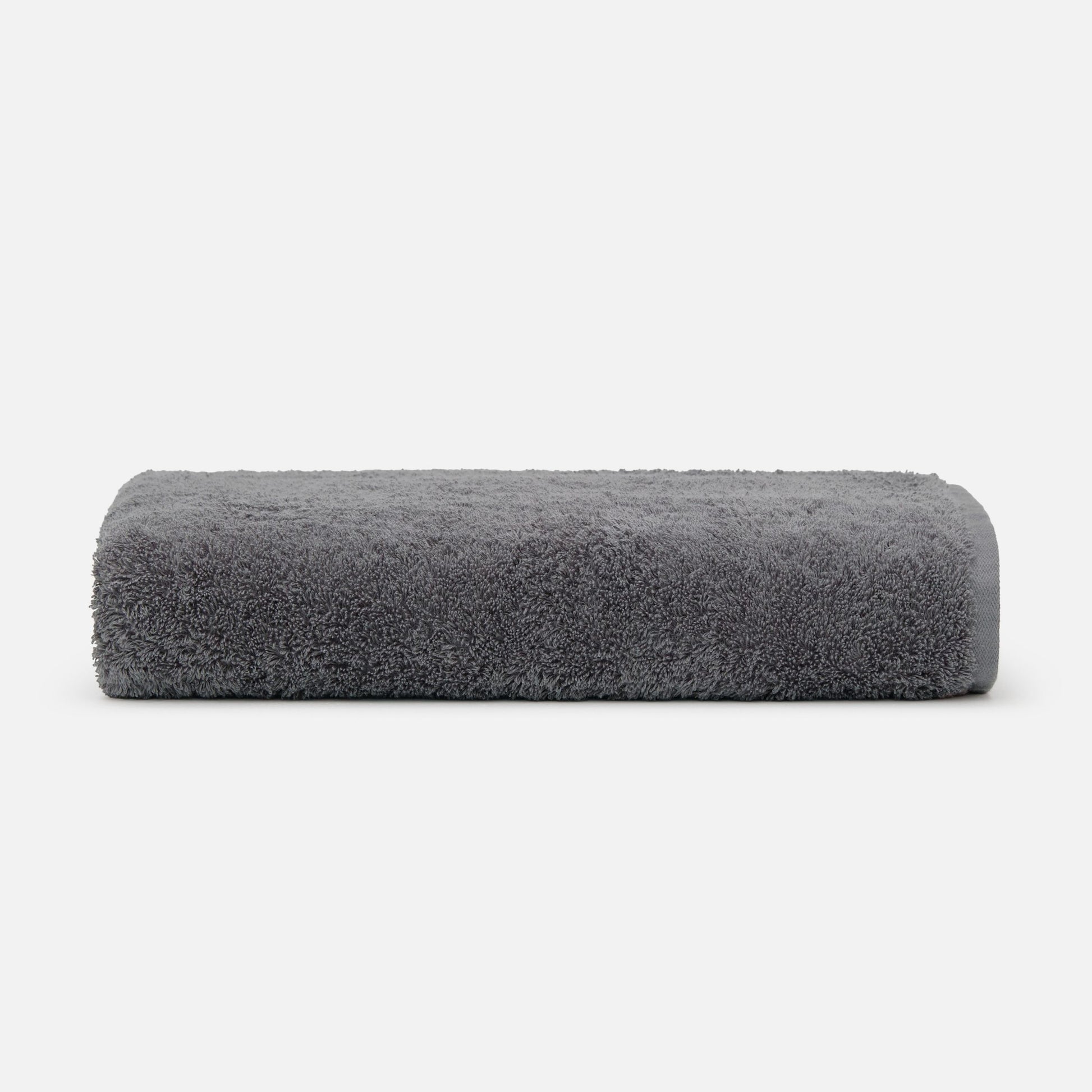 Soft and highly absorbent NELPANDA Plush Egyptian cotton bath towel in dark  gray
