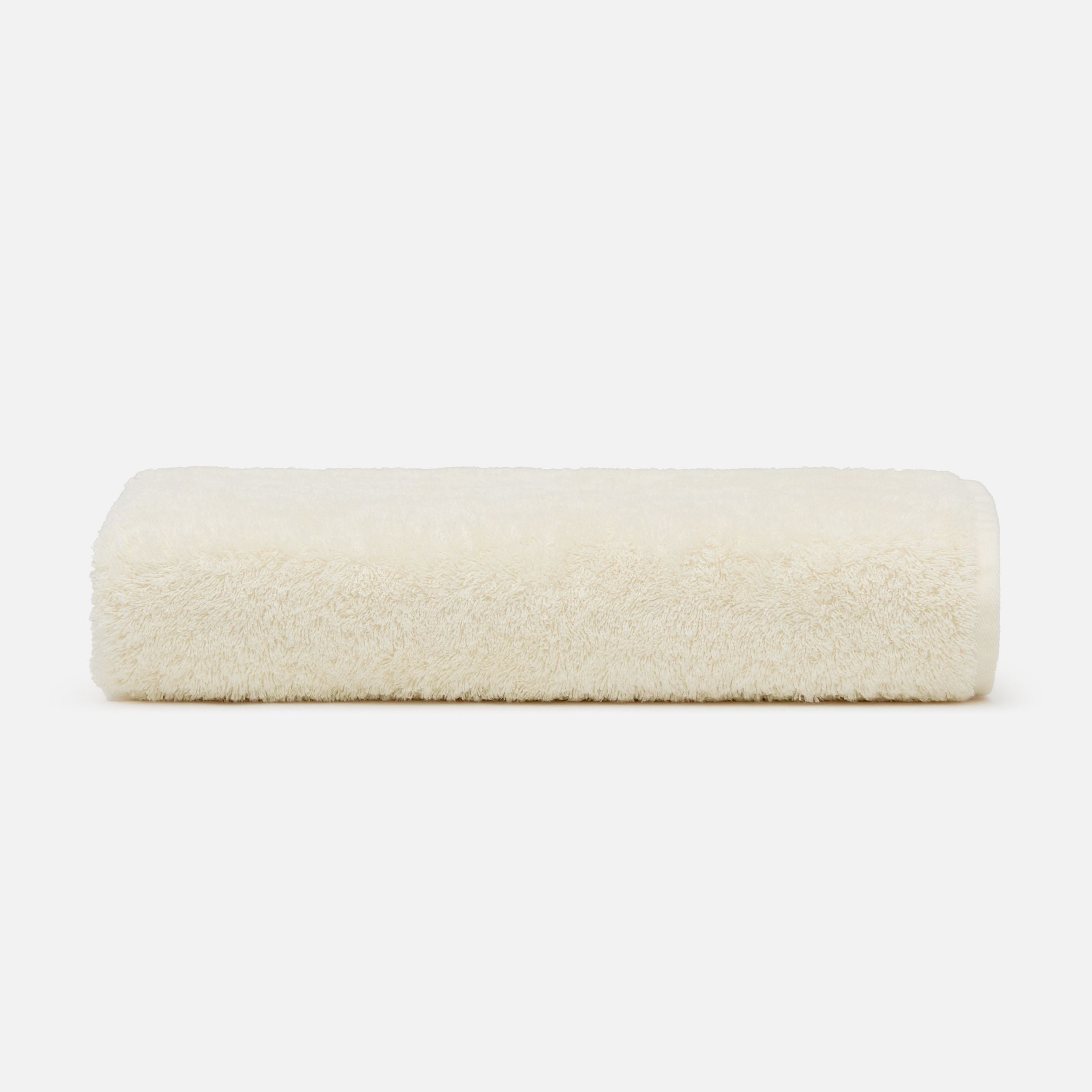 Soft and highly absorbent NELPANDA Plush Egyptian cotton bath towel in beige