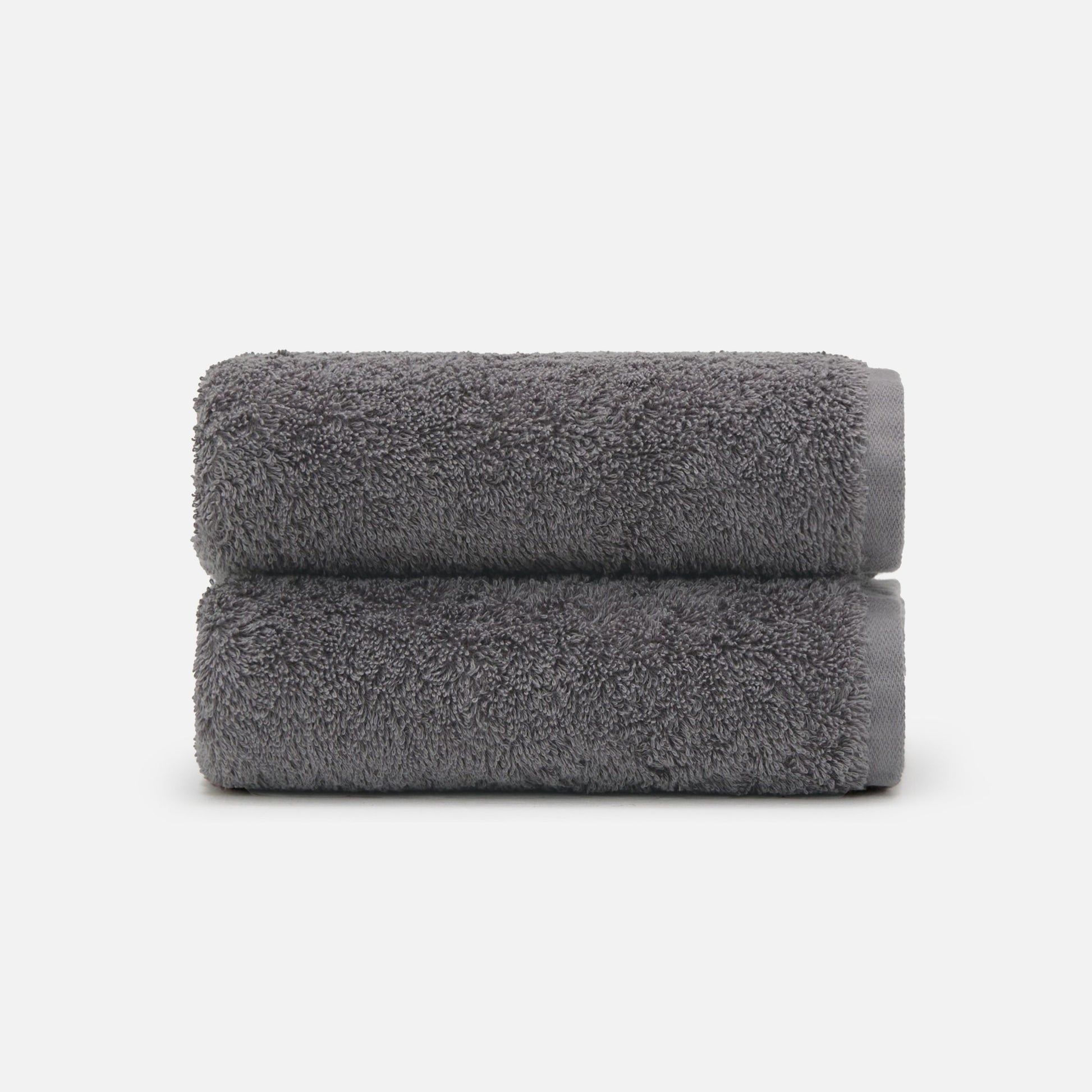 Soft and highly absorbent NELPANDA Plush Egyptian cotton hand towel in dark gray