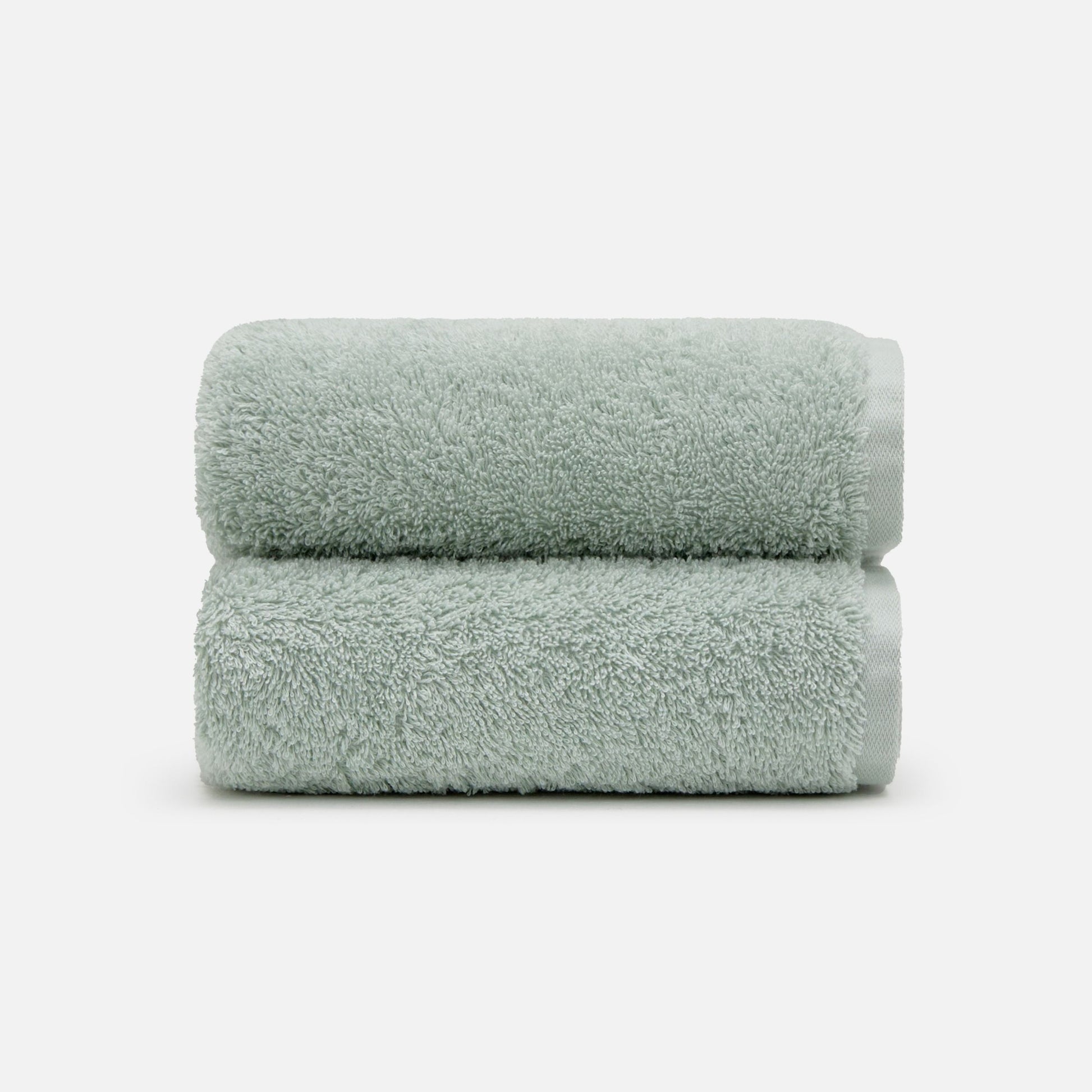 Soft and highly absorbent NELPANDA Plush Egyptian cotton hand towel in green