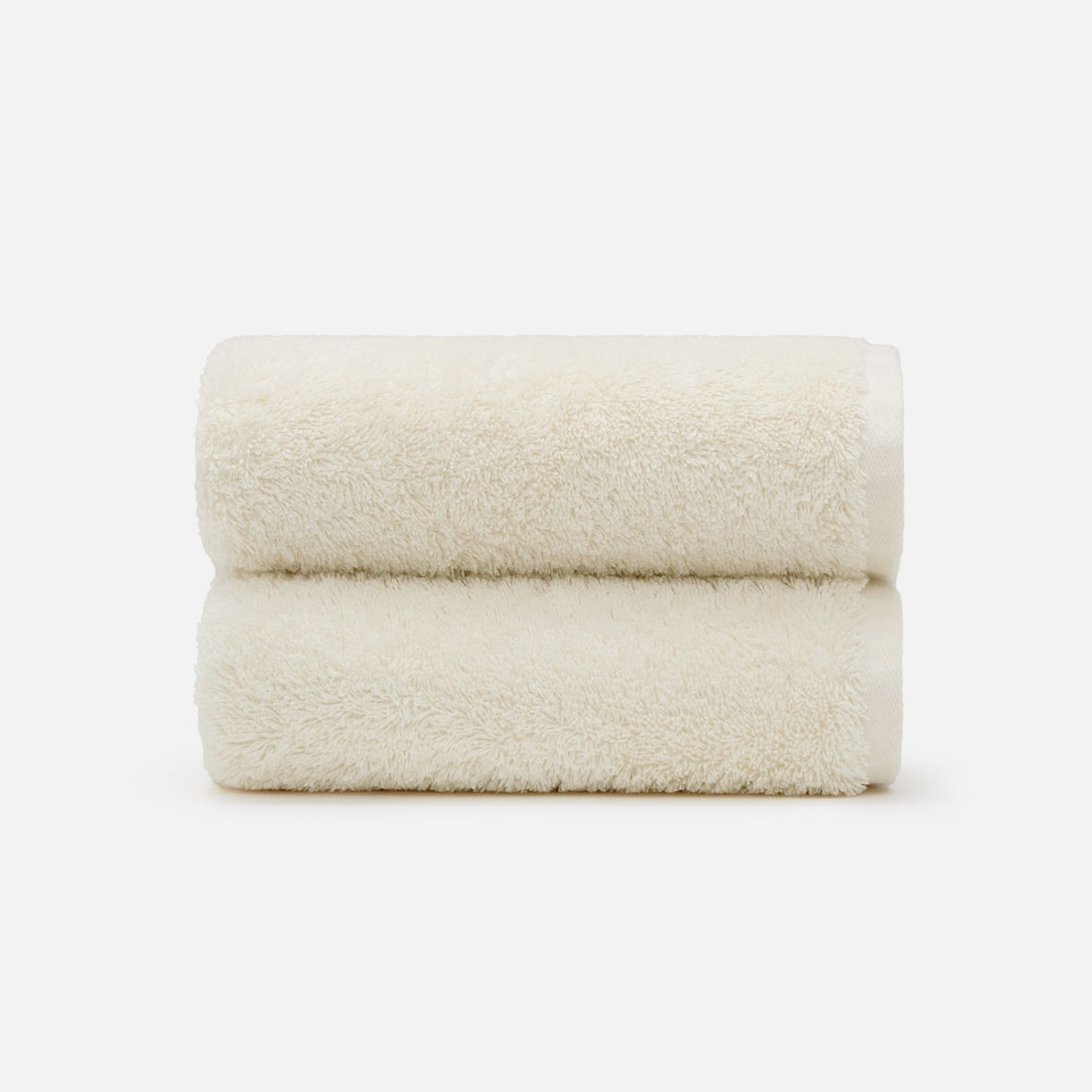 Soft and highly absorbent NELPANDA Plush Egyptian cotton hand towel in beige