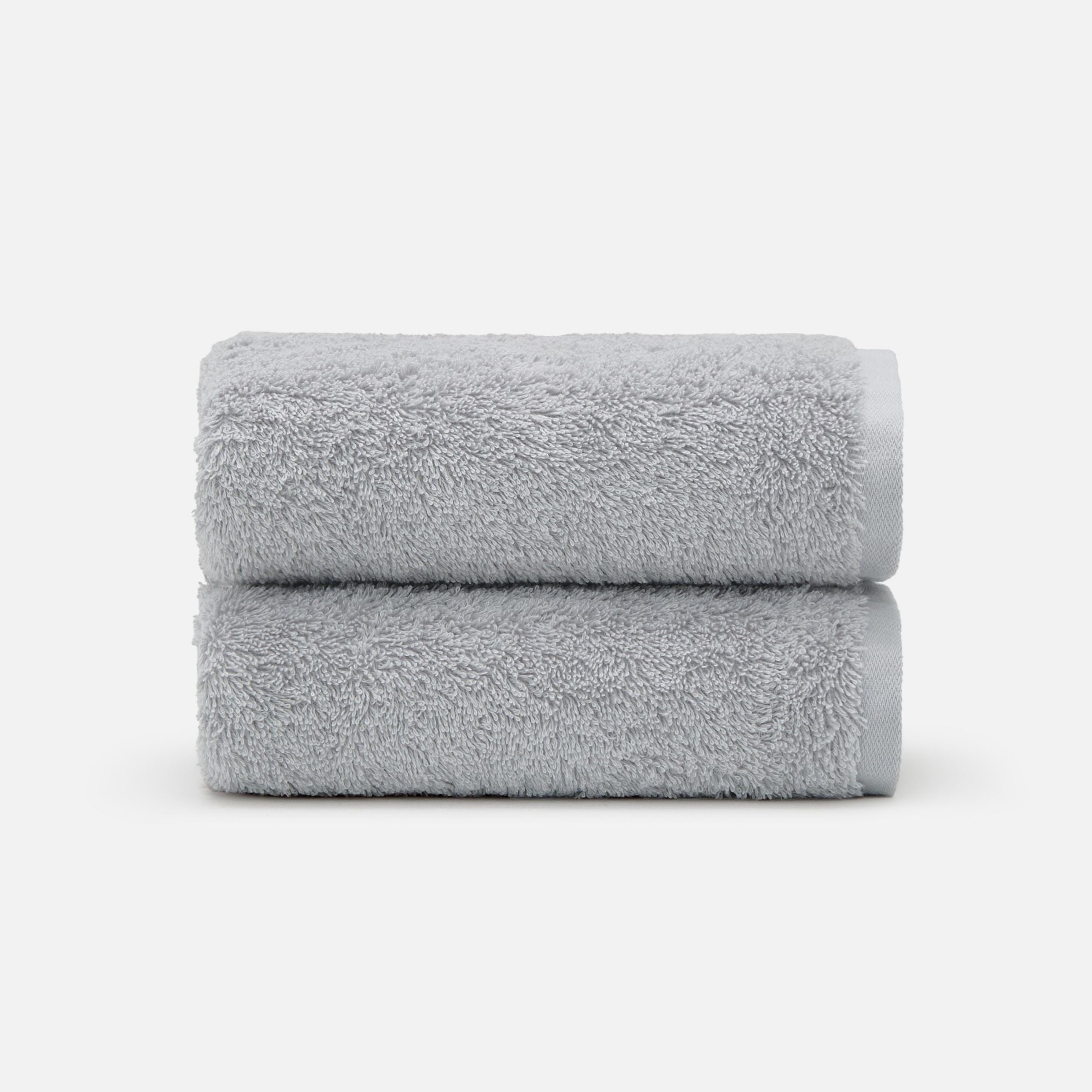 Soft and highly absorbent NELPANDA Plush Egyptian cotton hand towel in gray