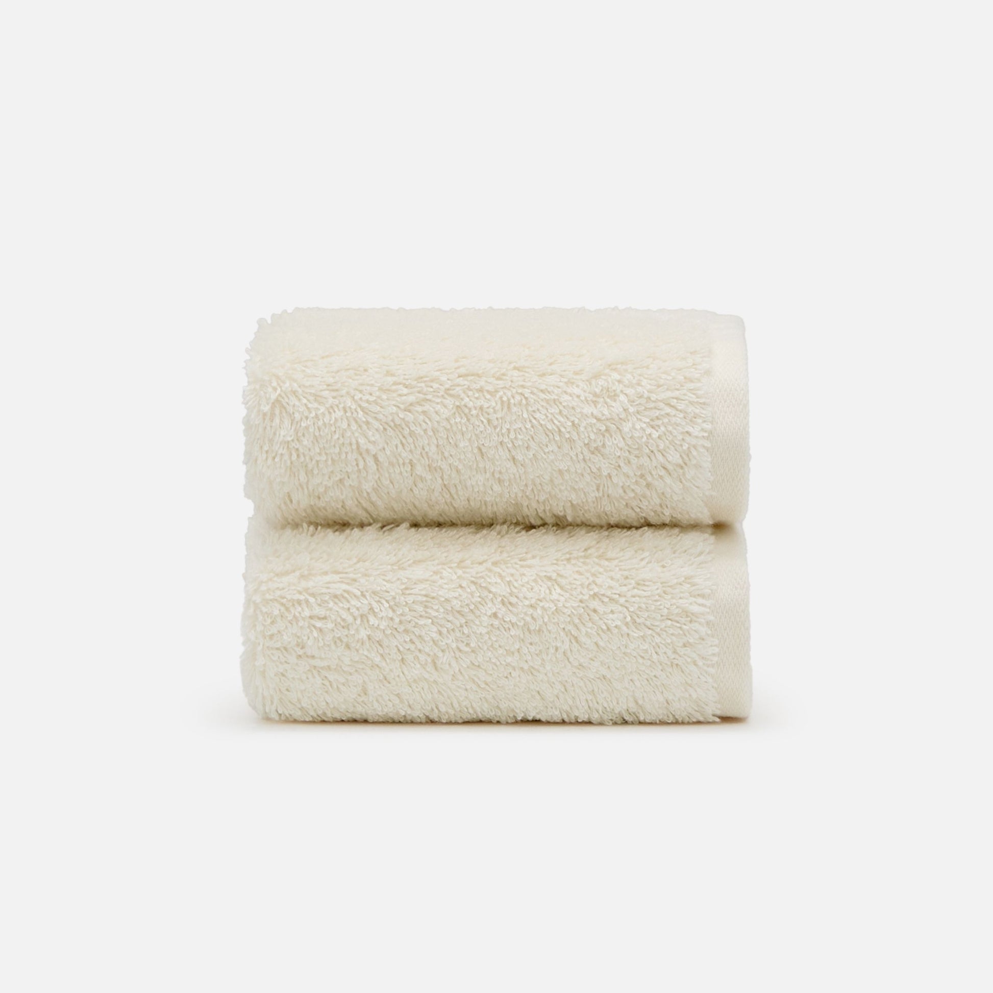 Soft and highly absorbent NELPANDA Plush Egyptian cotton washcloth in beige