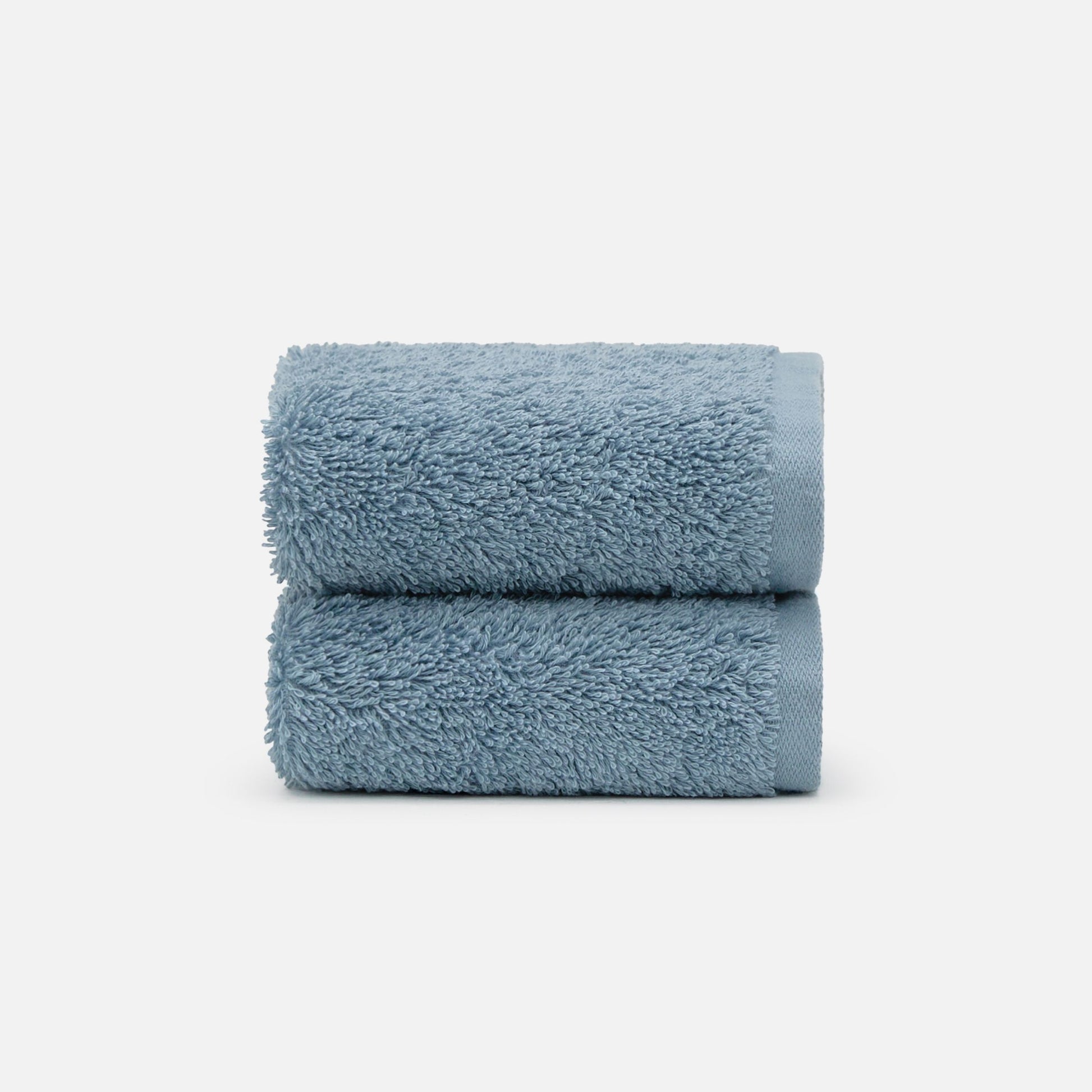 Soft and highly absorbent NELPANDA Plush Egyptian cotton washcloth in dark blue
