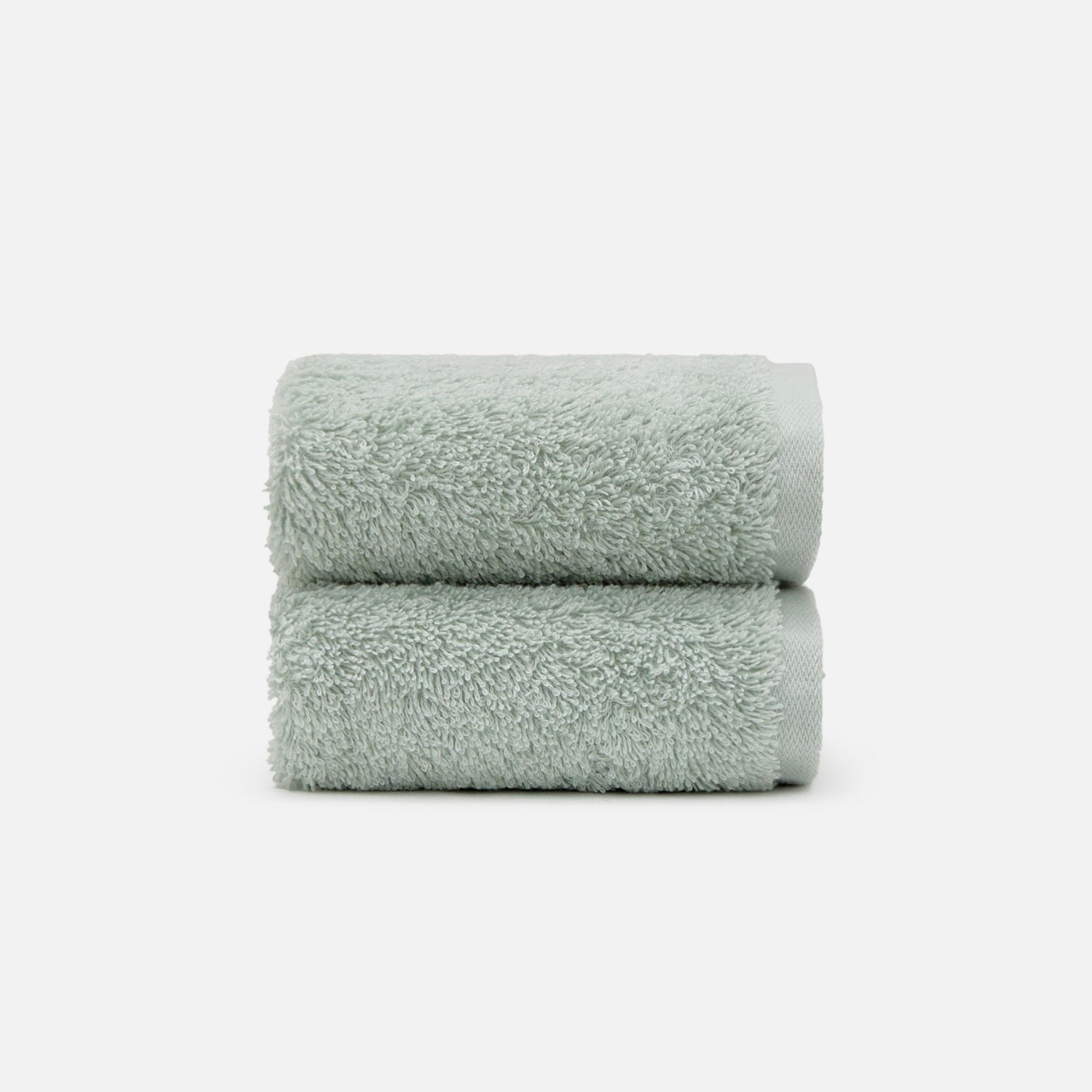 Soft and highly absorbent NELPANDA Plush Egyptian cotton washcloth in green
