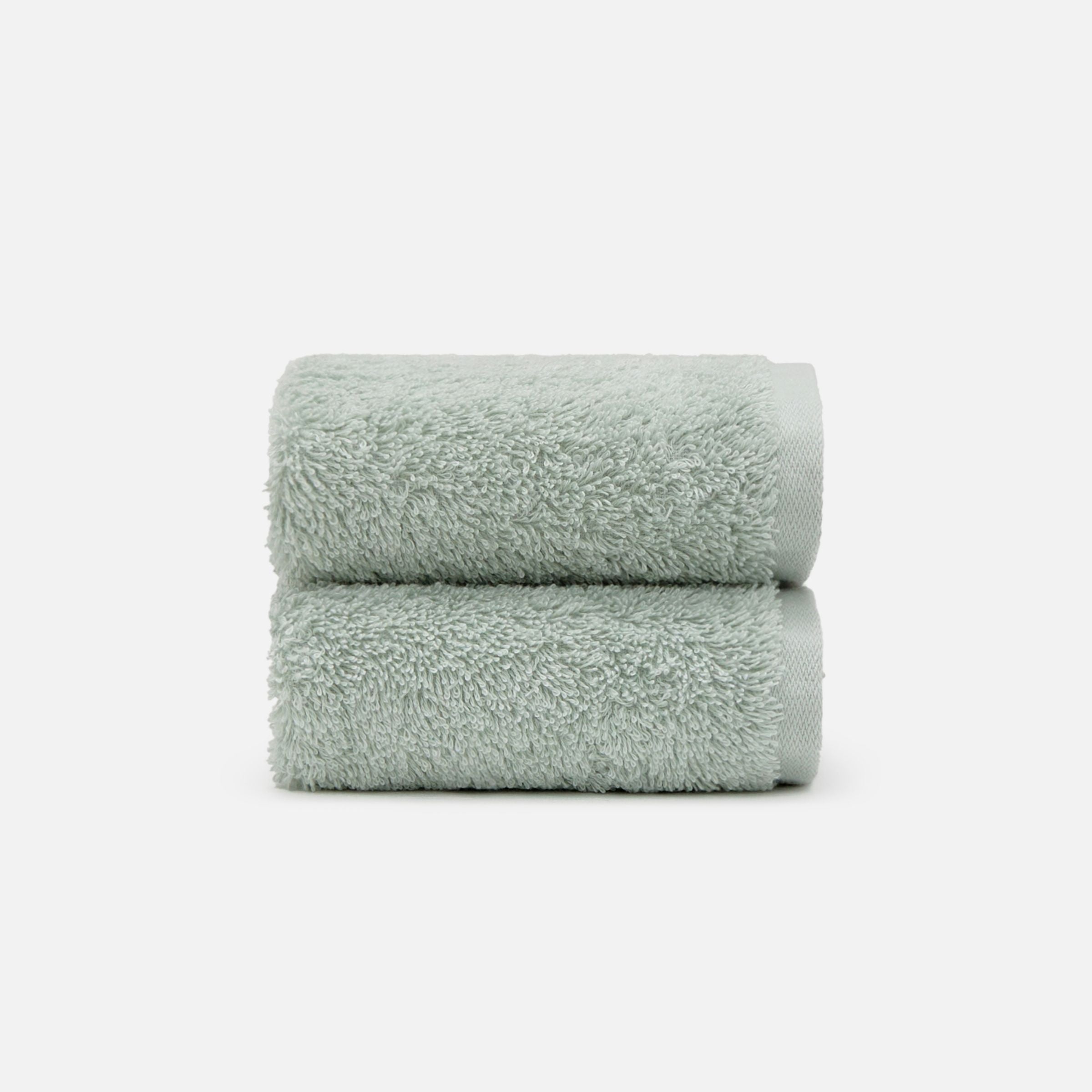 Soft and highly absorbent NELPANDA Plush Egyptian cotton washcloth in green