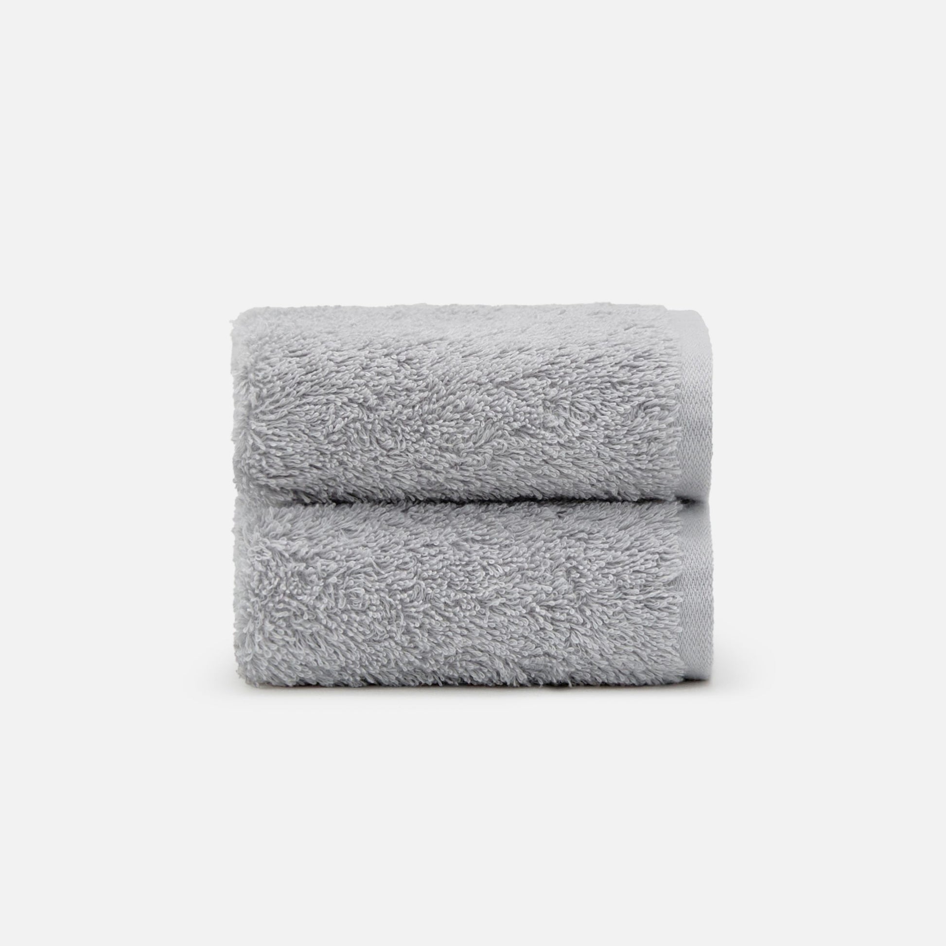 Soft and highly absorbent NELPANDA Plush Egyptian cotton washcloth in gray