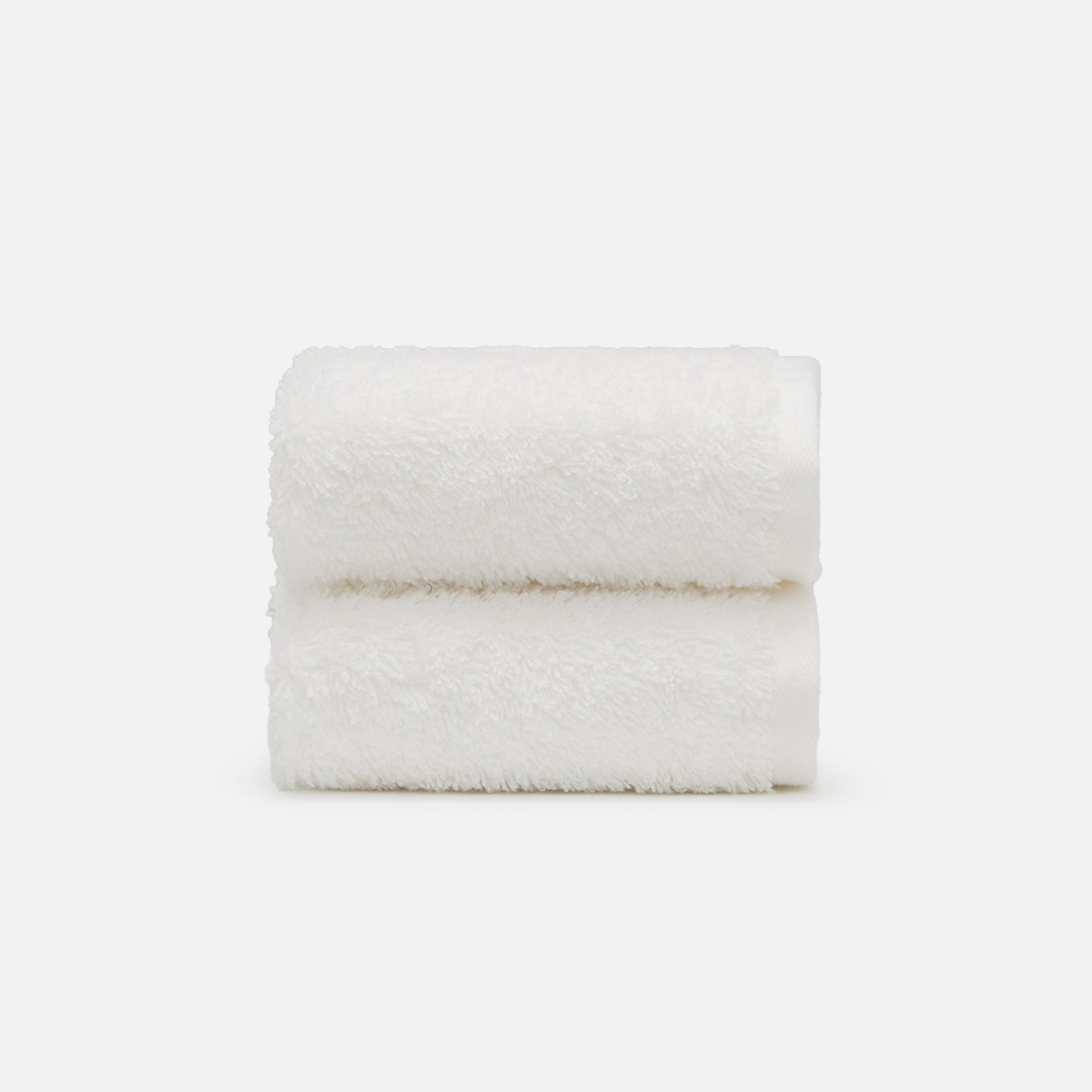 Soft and highly absorbent NELPANDA Plush Egyptian cotton washcloth in white