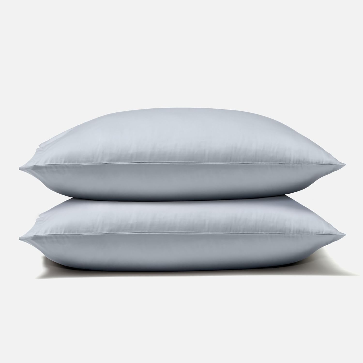Classic Sateen pillowcase set with two blue pillowcases