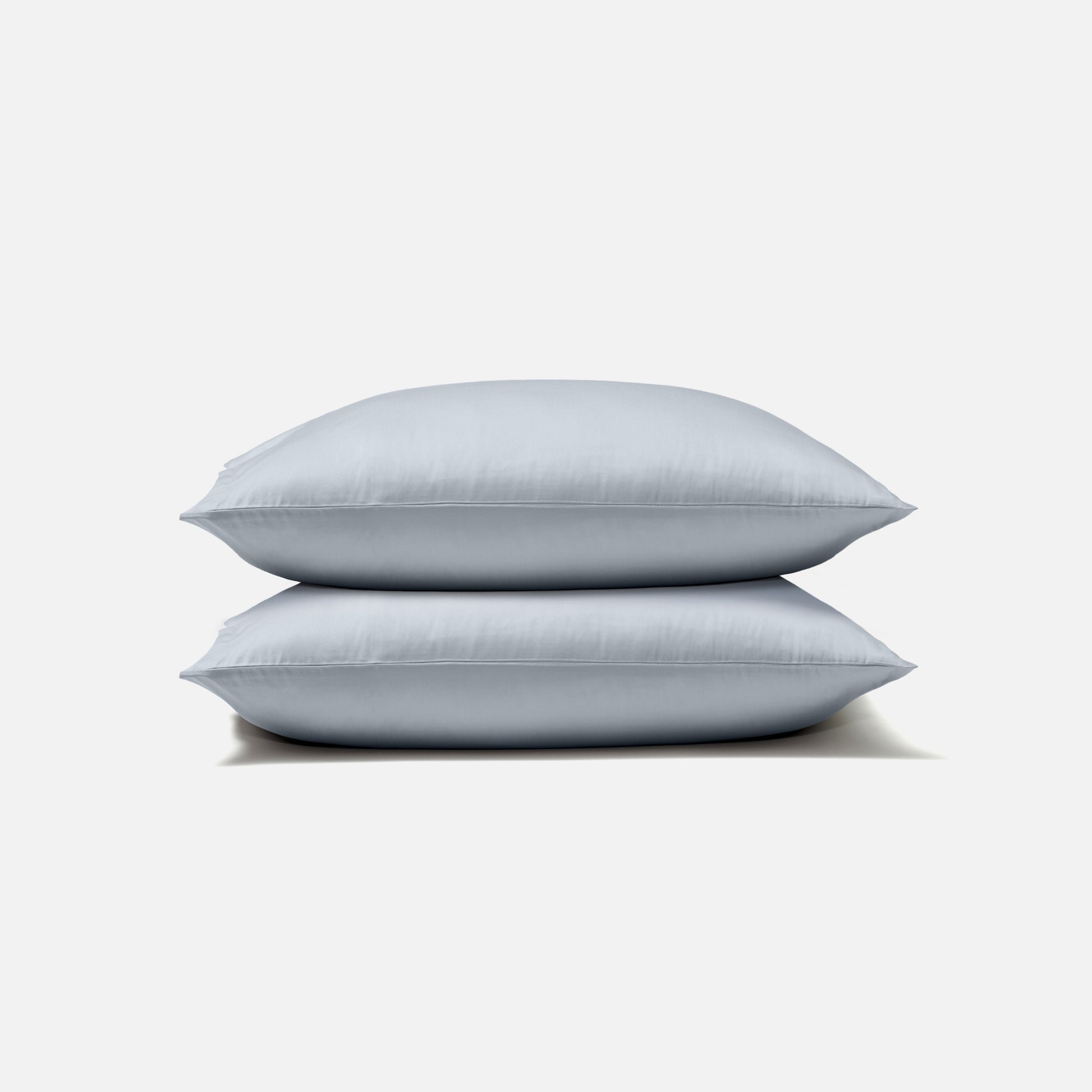 Classic Sateen pillowcase set with two mist blue pillowcases - shrink75