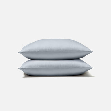 Classic Sateen pillowcase set with two mist blue pillowcases - shrink75