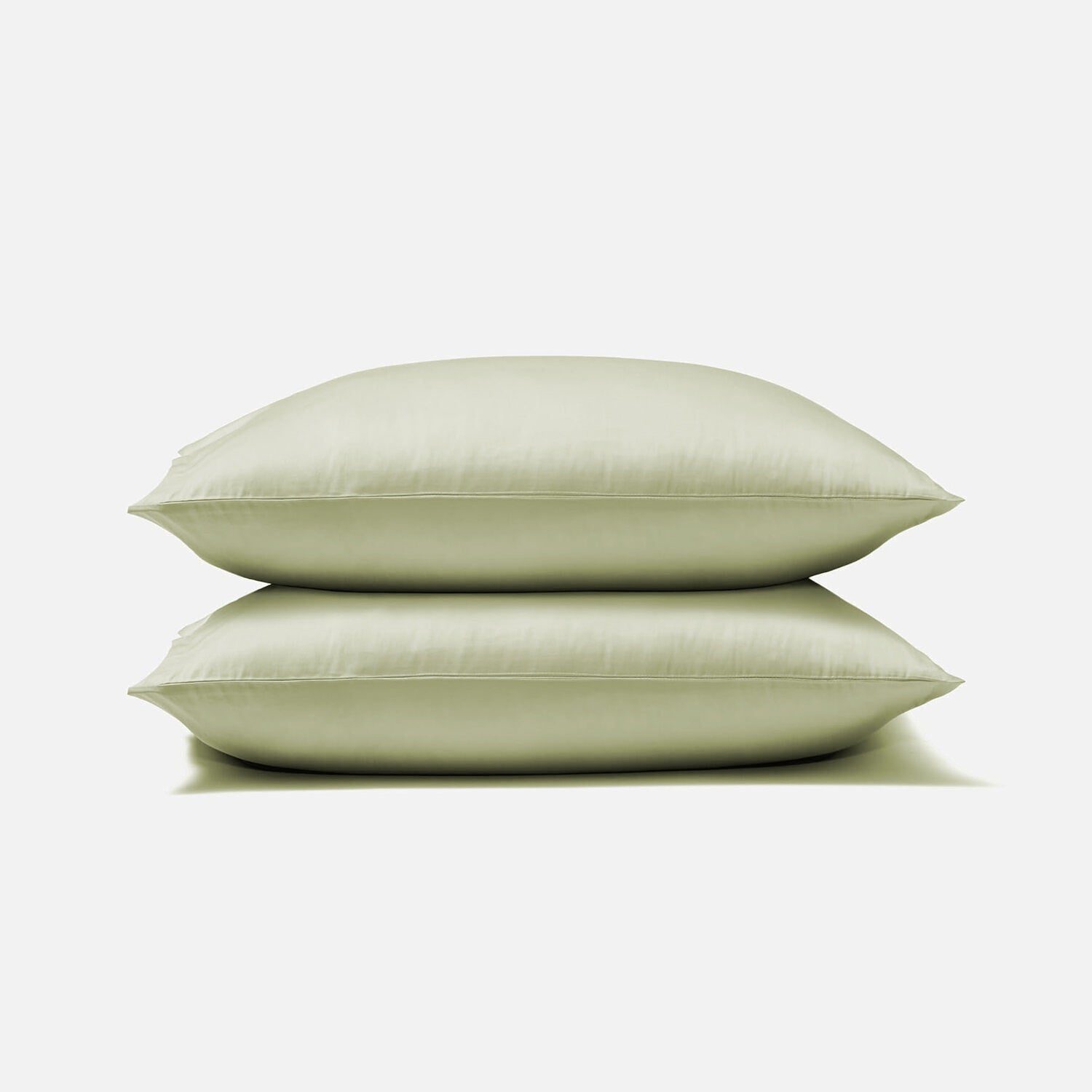 Classic Sateen pillowcase set with two muted sage pillowcases - corrected