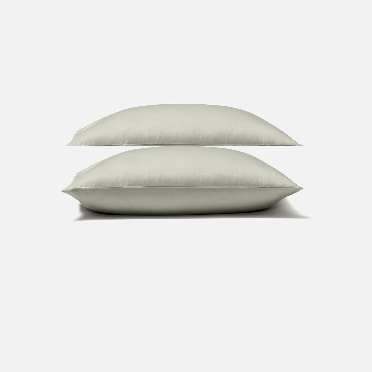 Classic Sateen pillowcase set with two muted sage pillowcases - scaled