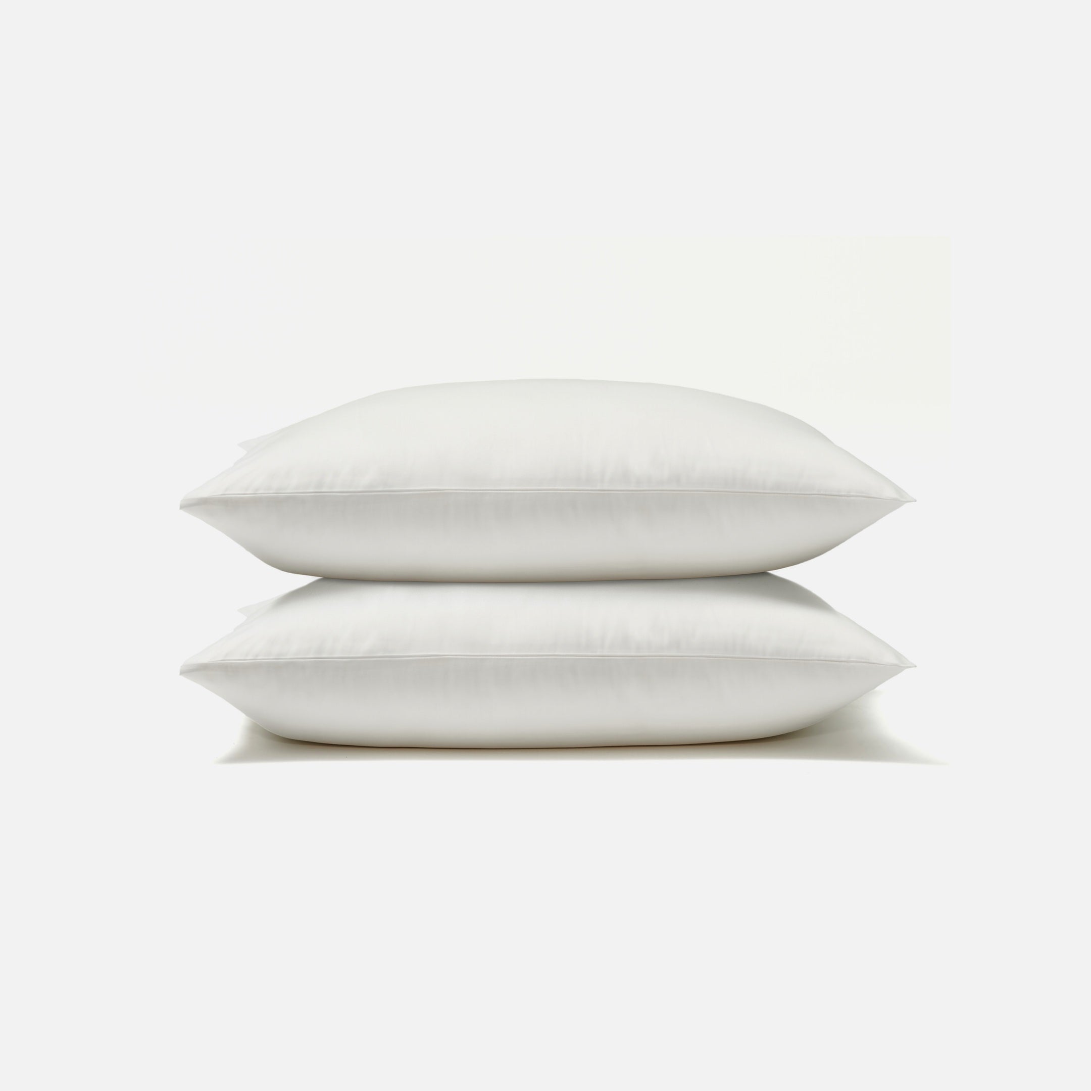 Classic Sateen pillowcase set with two soft white pillowcases - shrink75