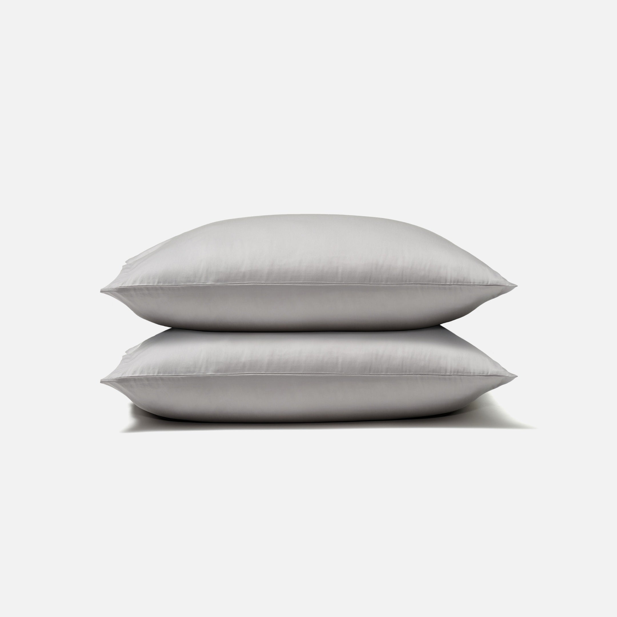 Classic Sateen pillowcase set with two stone gray pillowcases - shrink75