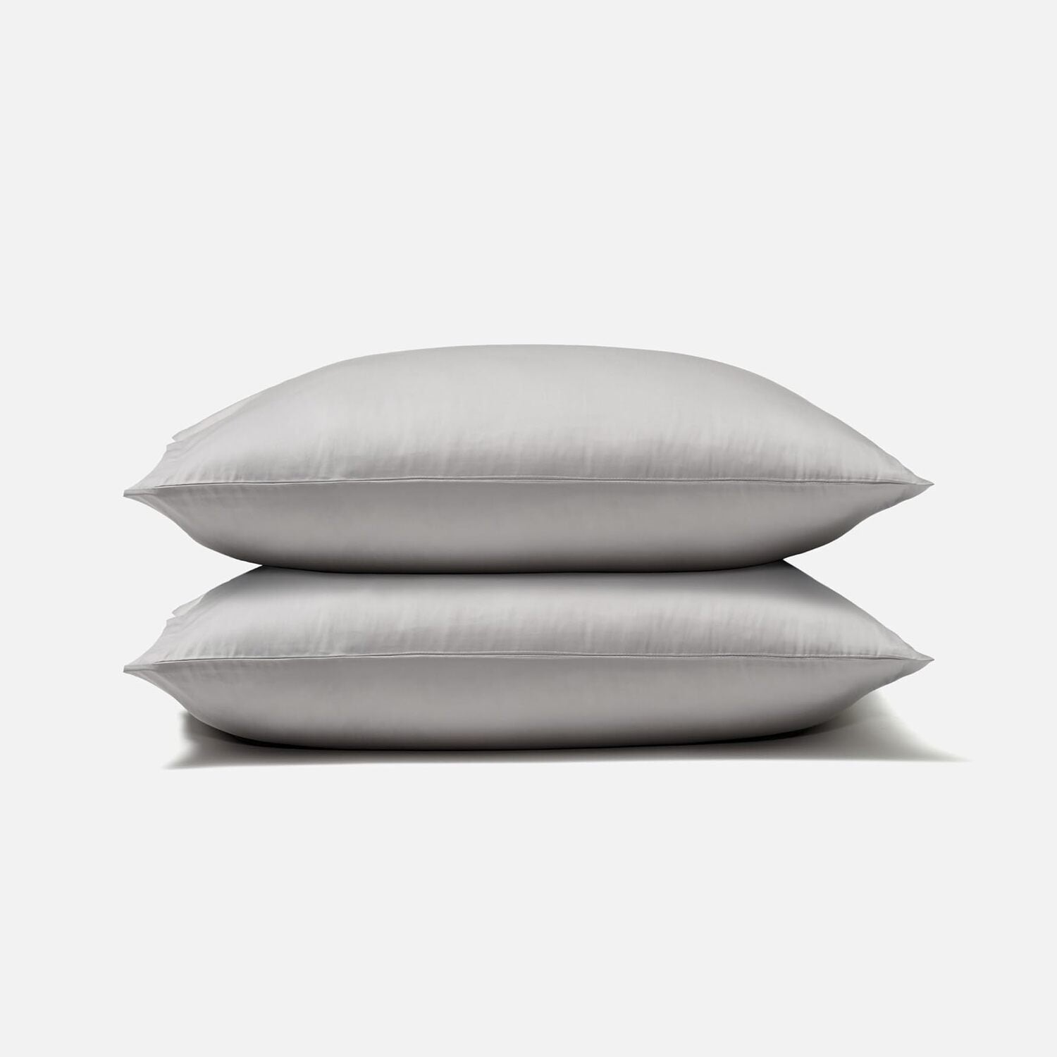 Classic Sateen pillowcase set with two stone gray pillowcases - scaled