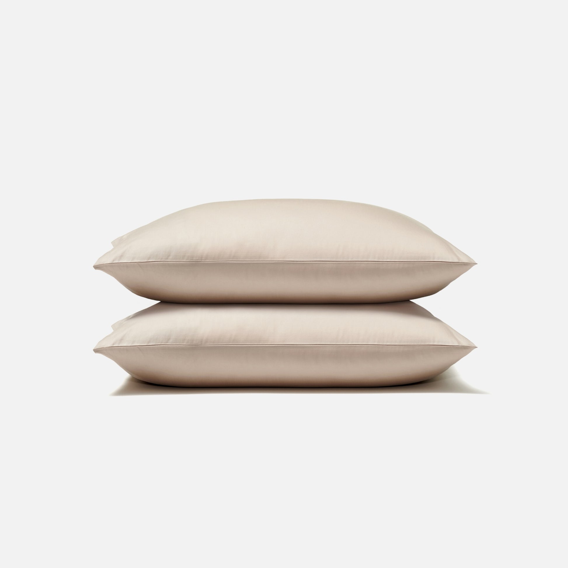 Classic Sateen pillowcase set with two warm sand pillowcases - shrink75